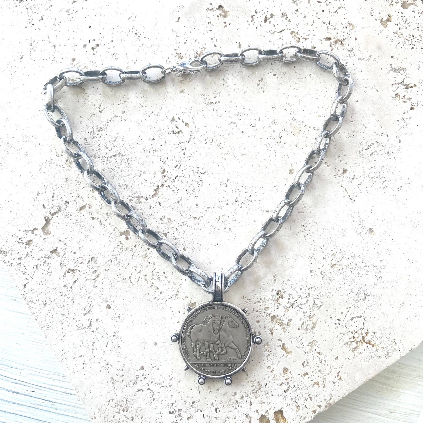 Silver Western Heritage Coin Necklace