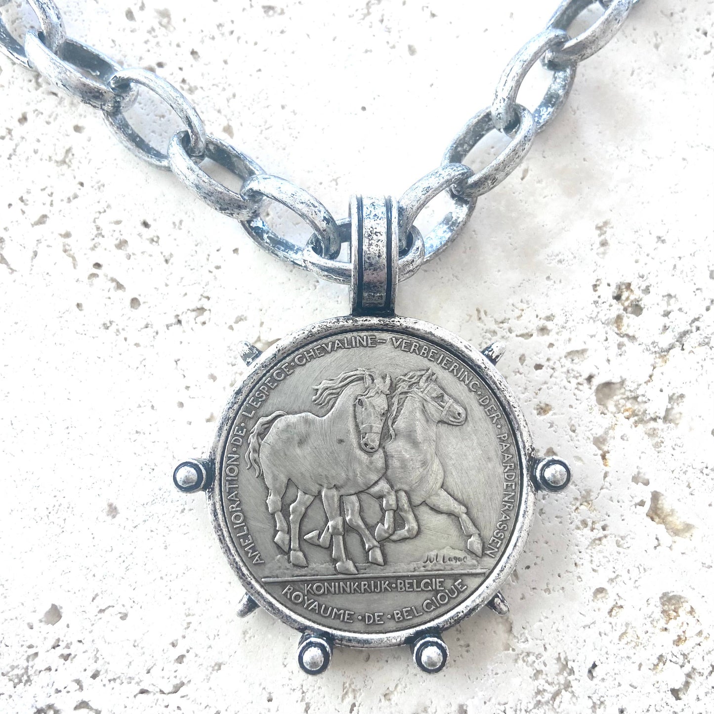 Silver Western Heritage Coin Necklace